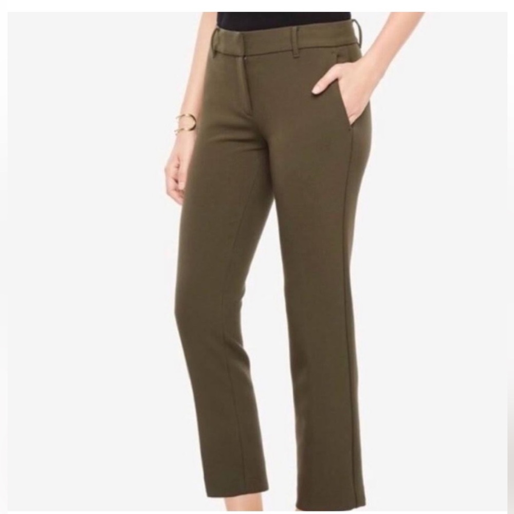 ANN TAYLOR Factory Olive Green Ankle Pants Size 0